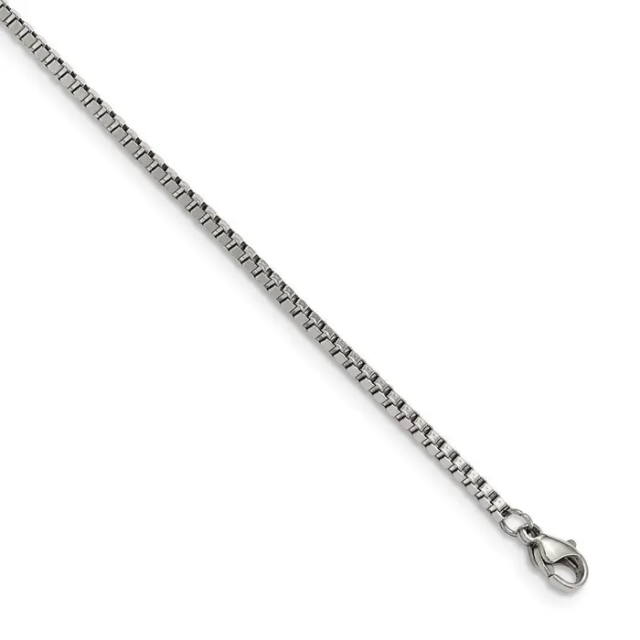 Bracelets Chisel Stainless Steel Polished Box Chain wRemoveable ID Plate 85in Bracelet Bracelets Chisel Stainless Steel Polished Box Chain wRemoveable ID Plate 85in Bracelet