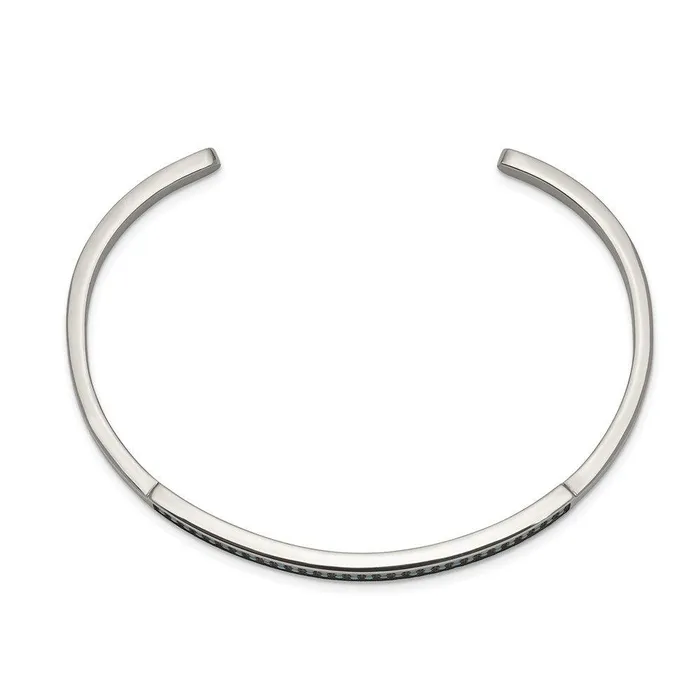 Bracelets Chisel Stainless Steel Polished wReconstructed Turquoise 500mm Cuff Bangle Bracelets Chisel Stainless Steel Polished wReconstructed Turquoise 500mm Cuff Bangle