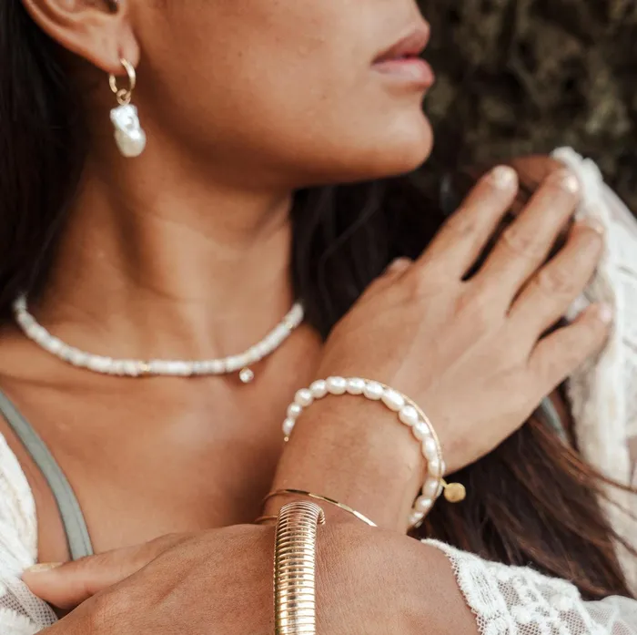 Bracelets Happy Face Freshwater Pearl bracelet Earthly Abundance