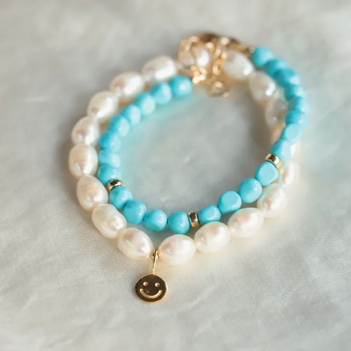 Bracelets Happy Face Freshwater Pearl bracelet Earthly Abundance