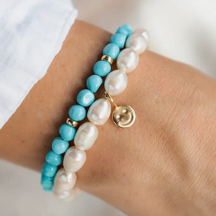 Bracelets Happy Face Freshwater Pearl bracelet Earthly Abundance