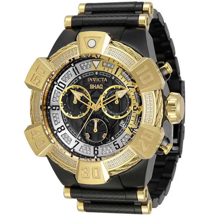 Bracelets Invicta Invicta Mens Diamond Watch Shaq Two Tone Black and Yellow Gold Bracelet 33666 Bracelets Invicta Invicta Mens Diamond Watch Shaq Two Tone Black and Yellow Gold Bracelet 33666