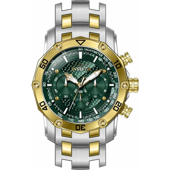 Bracelets Invicta Invicta Mens Watch Pro Diver Chrono Rotating Bezel Green Dial SS Bracelet 38446 Bracelets Invicta Invicta Mens Watch Pro Diver Chrono Rotating Bezel Green Dial SS Bracelet 38446