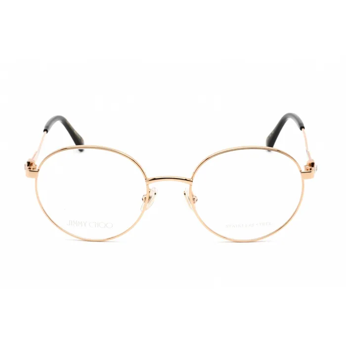 Bracelets Jimmy Choo Jimmy Choo Womens Eyeglasses Rose Gold Stainless Steel Round Frame JC 360 0000 00