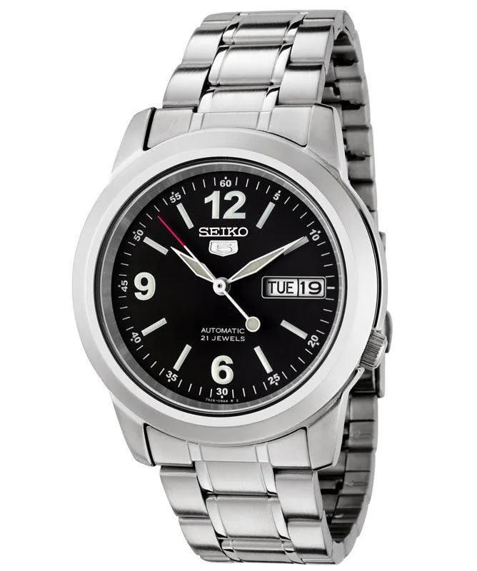 Bracelets Seiko Seiko SNKE63 Mens Stainless Steel Automatic Black Dial Watch Bracelets Seiko Seiko SNKE63 Mens Stainless Steel Automatic Black Dial Watch