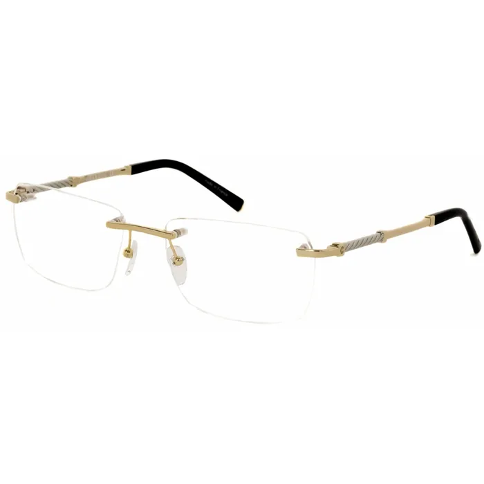 Charriol Rings Charriol Mens Eyeglasses Shiny Gold and Silver Rectangular Frame PC75066 C01 Charriol Rings Charriol Mens Eyeglasses Shiny Gold and Silver Rectangular Frame PC75066 C01