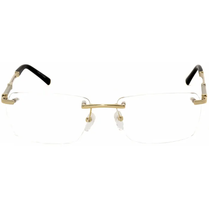 Charriol Rings Charriol Mens Eyeglasses Shiny Gold and Silver Rectangular Frame PC75066 C01