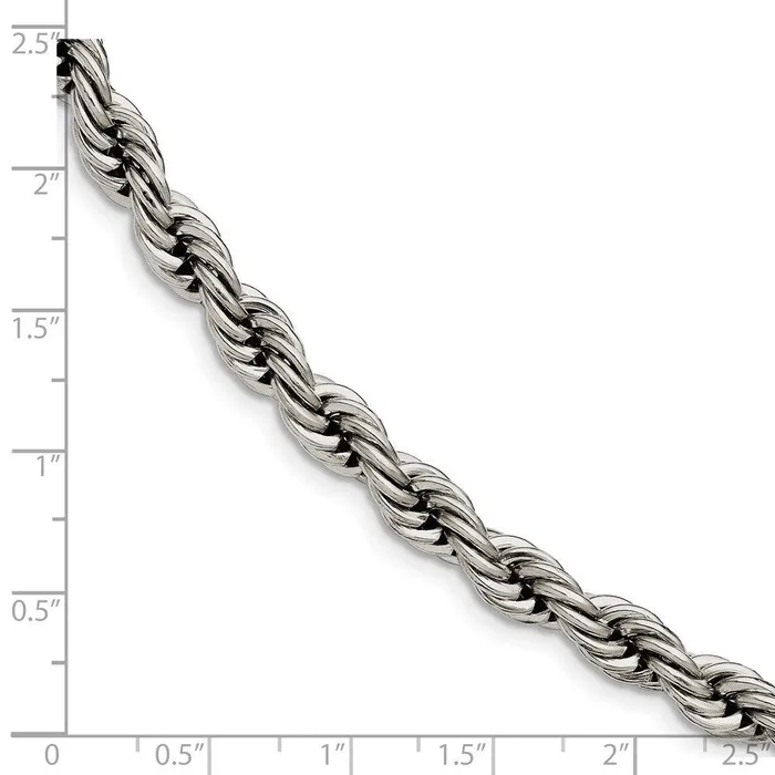 Chisel Bracelets Stainless Steel Polished 7mm Rope Bracelet Chisel Bracelets Stainless Steel Polished 7mm Rope Bracelet