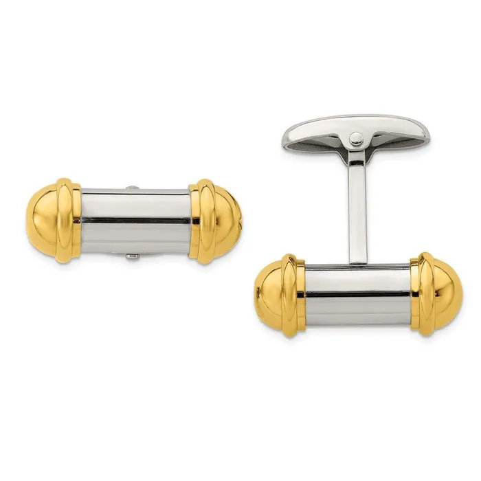 Chisel Bracelets Stainless Steel Yellow IPPlating Cufflinks
