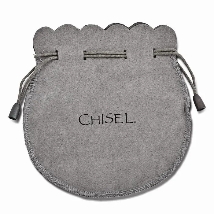 Chisel Stainless Steel Brushed Black Leather Bracelet Bracelets