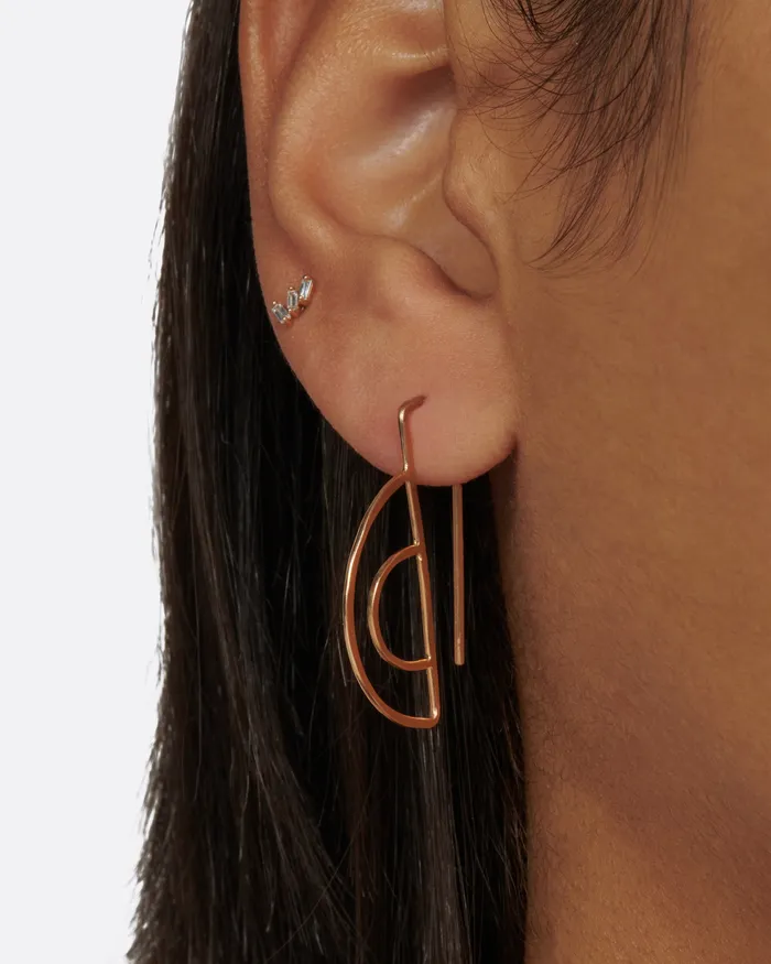 CHRISTINE FAIL Earrings Small Parallel Hook Earrings