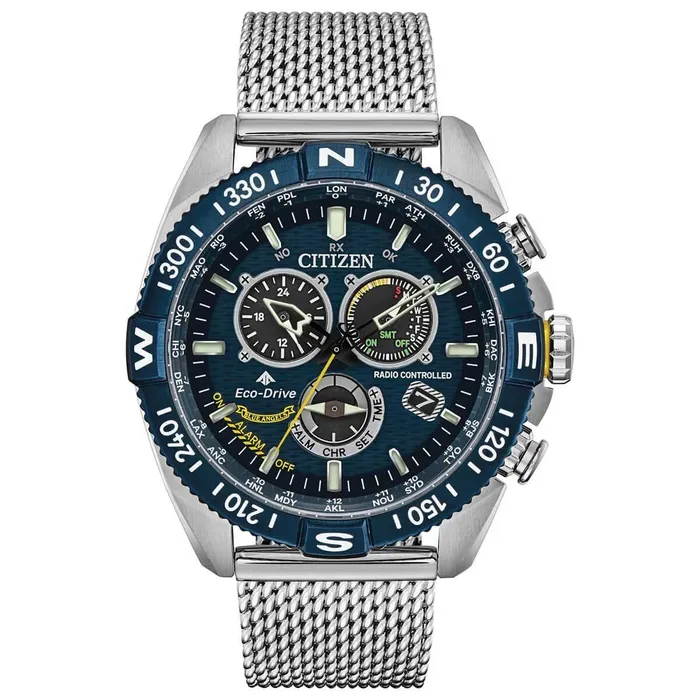 Citizen Bracelets Citizen Mens Eco Drive Watch Promaster Navihawk Alarm Mesh Bracelet CB584857L Citizen Bracelets Citizen Mens Eco Drive Watch Promaster Navihawk Alarm Mesh Bracelet CB584857L