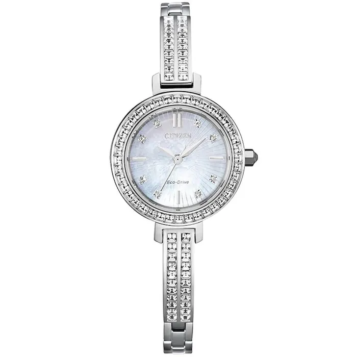 Citizen Bracelets Citizen Womens Eco Drive Watch Silhouette Crystal Silver Bracelet EM086051D Citizen Bracelets Citizen Womens Eco Drive Watch Silhouette Crystal Silver Bracelet EM086051D