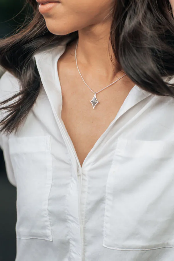 closebymejewelry Diamond Cremation Necklace in Sterling Silver Necklaces