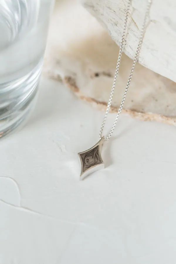 closebymejewelry Diamond Cremation Necklace in Sterling Silver Necklaces