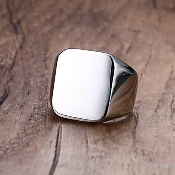 Custom Old English Initial Signet Ring VVS Jewelry Rings