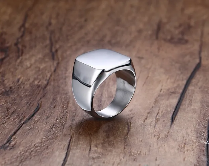 Custom Old English Initial Signet Ring VVS Jewelry Rings