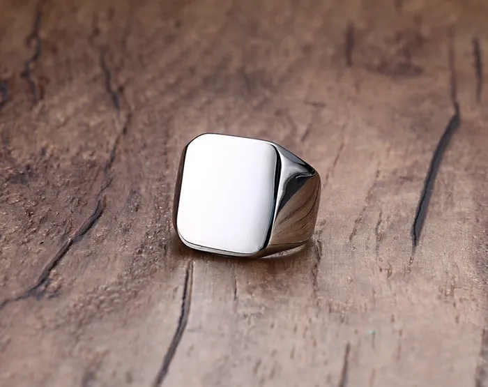 Custom Old English Initial Signet Ring VVS Jewelry Rings