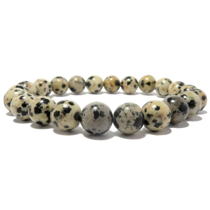 Dalmatian Jasper Bracelet The Good Spot Stone Satin Crystals Bracelets