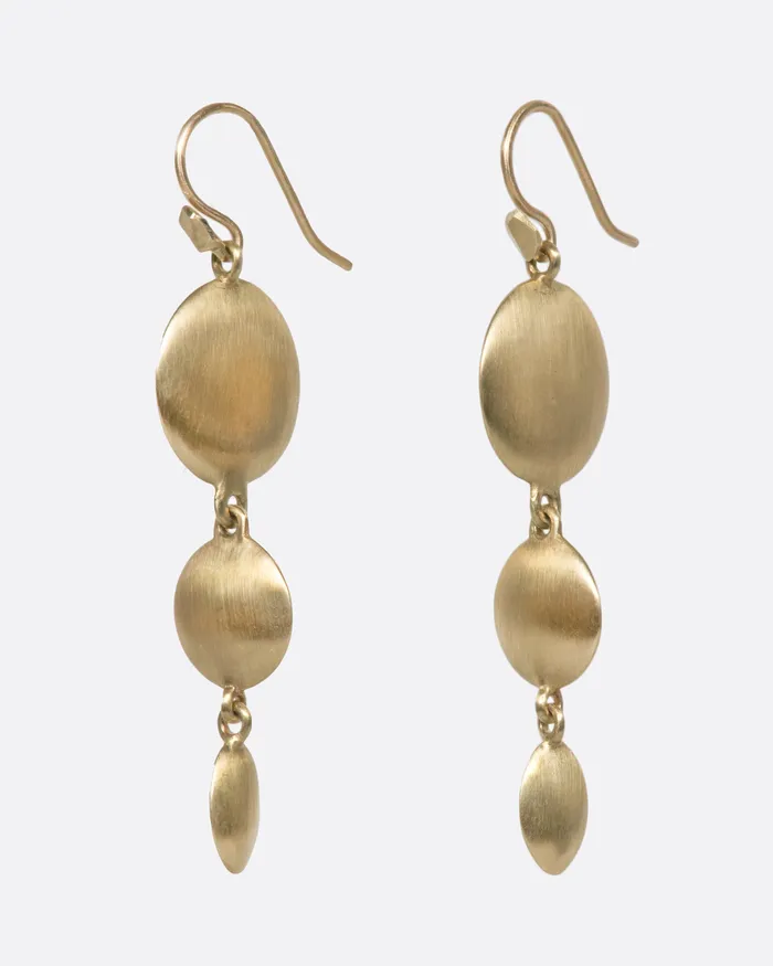 DANYELL Gold Horea Triple Drop Earrings Earrings