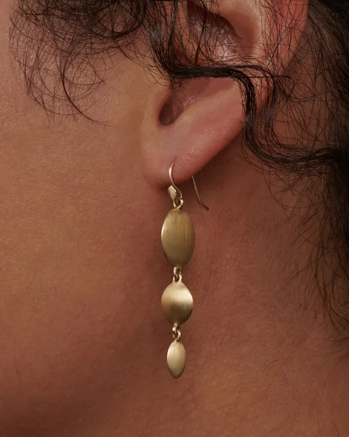 DANYELL Gold Horea Triple Drop Earrings Earrings