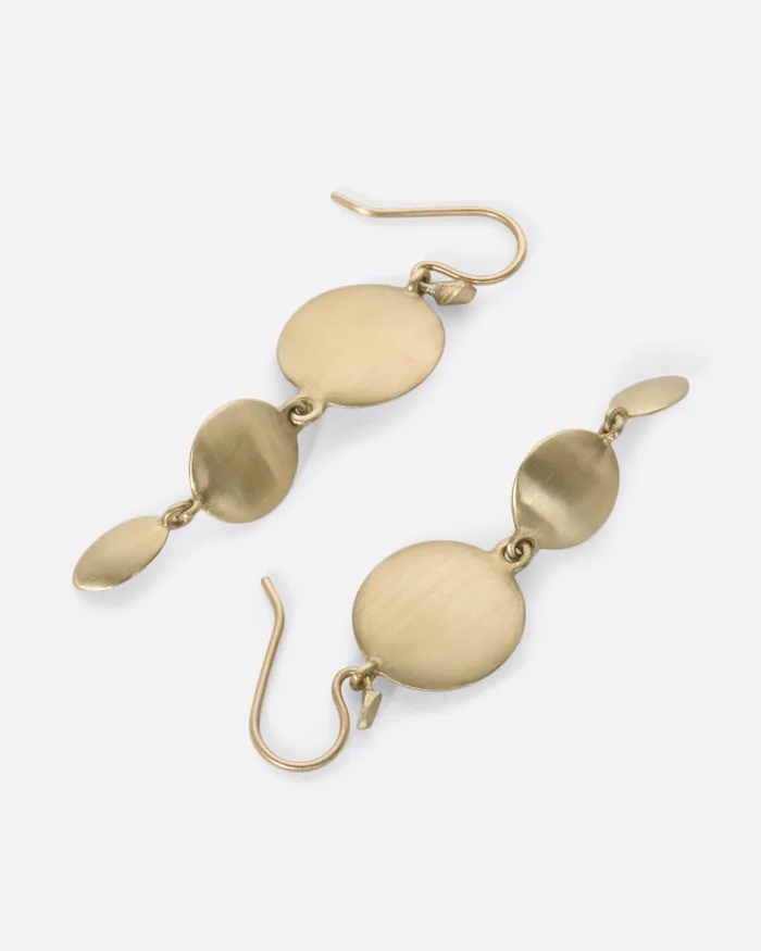 DANYELL Gold Horea Triple Drop Earrings Earrings