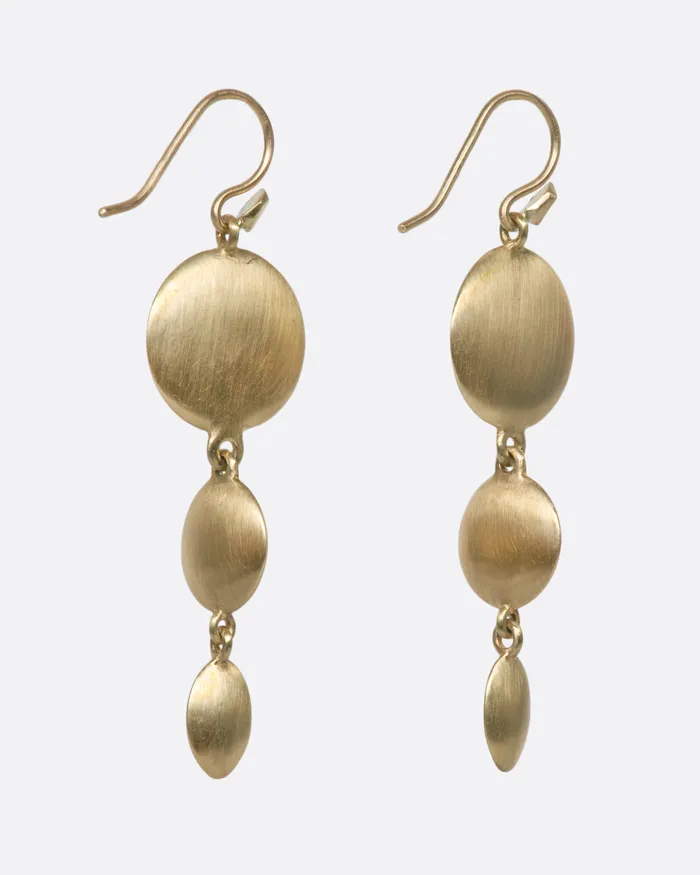 DANYELL Gold Horea Triple Drop Earrings Earrings