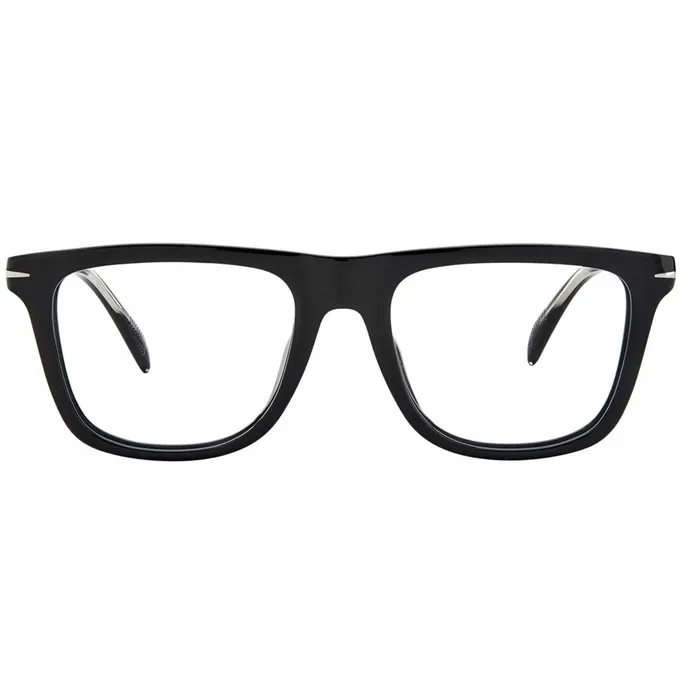 David Beckham David Beckham Mens Eyeglasses Black Silver Rectangular Frame DB7061FBB 0BSC Rings