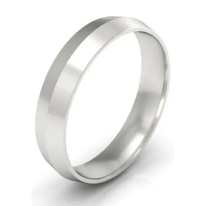 deBebians Knife Edge Wedding Ring 4mm Rings