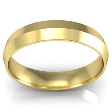 deBebians Knife Edge Wedding Ring 4mm Rings