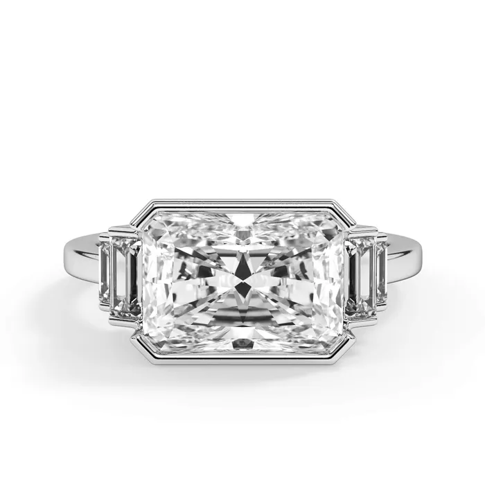 deBebians Partial Bezel Five Stone Engagement Ring Setting Rings