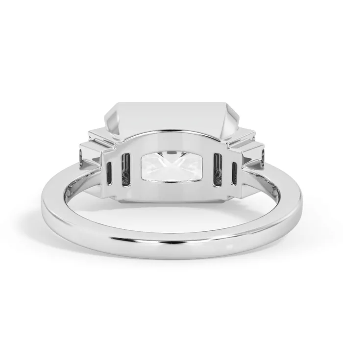 deBebians Partial Bezel Five Stone Engagement Ring Setting Rings