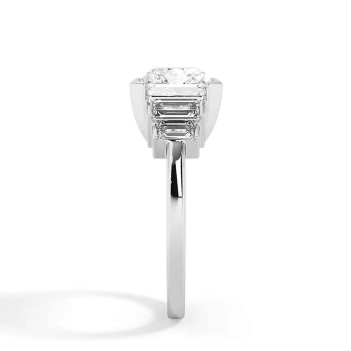 deBebians Partial Bezel Five Stone Engagement Ring Setting Rings