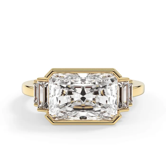 deBebians Partial Bezel Five Stone Engagement Ring Setting Rings