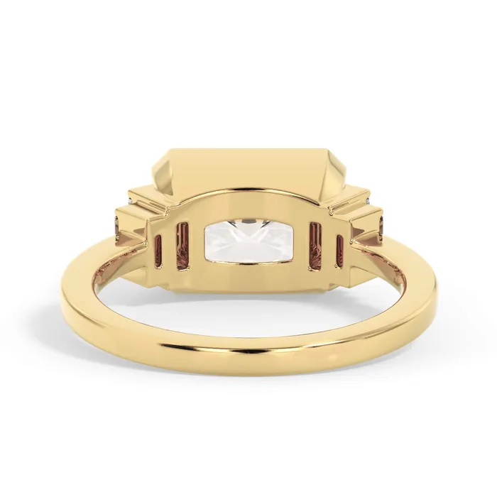 deBebians Partial Bezel Five Stone Engagement Ring Setting Rings