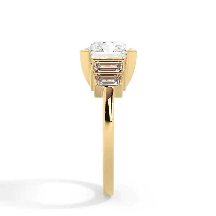 deBebians Partial Bezel Five Stone Engagement Ring Setting Rings