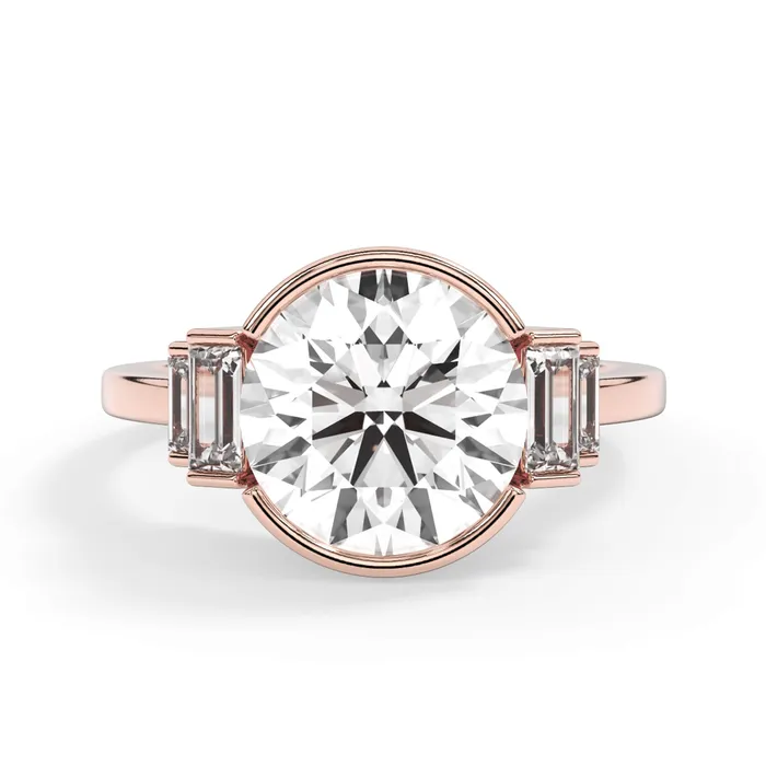 deBebians Partial Bezel Five Stone Engagement Ring Setting Rings