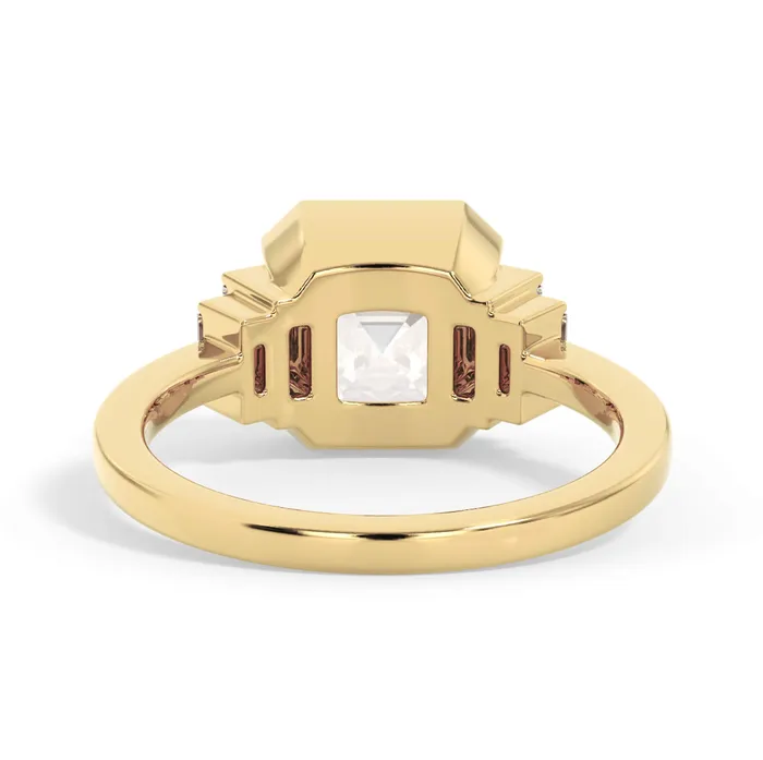 deBebians Partial Bezel Five Stone Engagement Ring Setting Rings