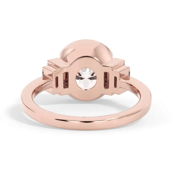 deBebians Partial Bezel Five Stone Engagement Ring Setting Rings