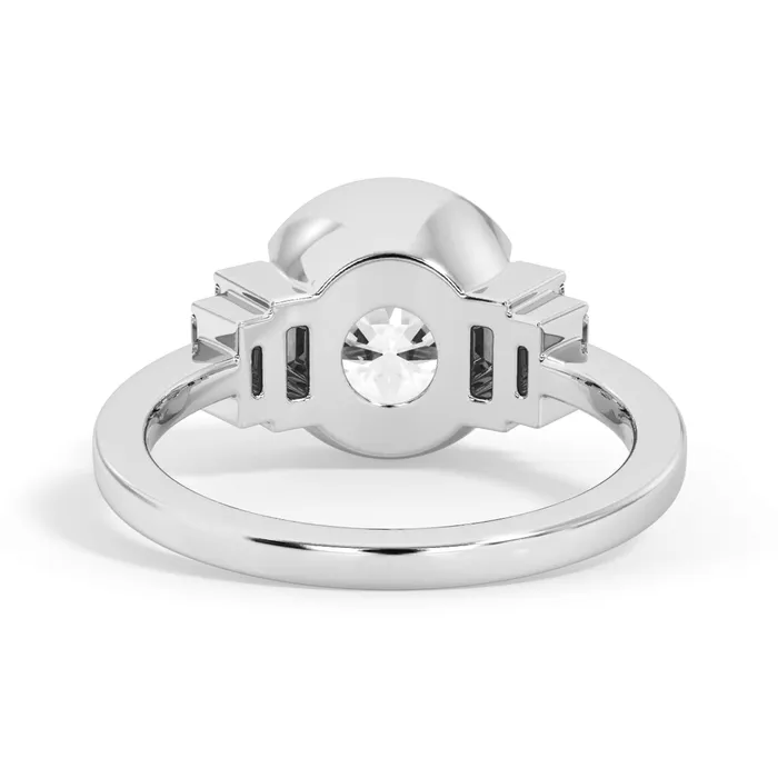 deBebians Partial Bezel Five Stone Engagement Ring Setting Rings