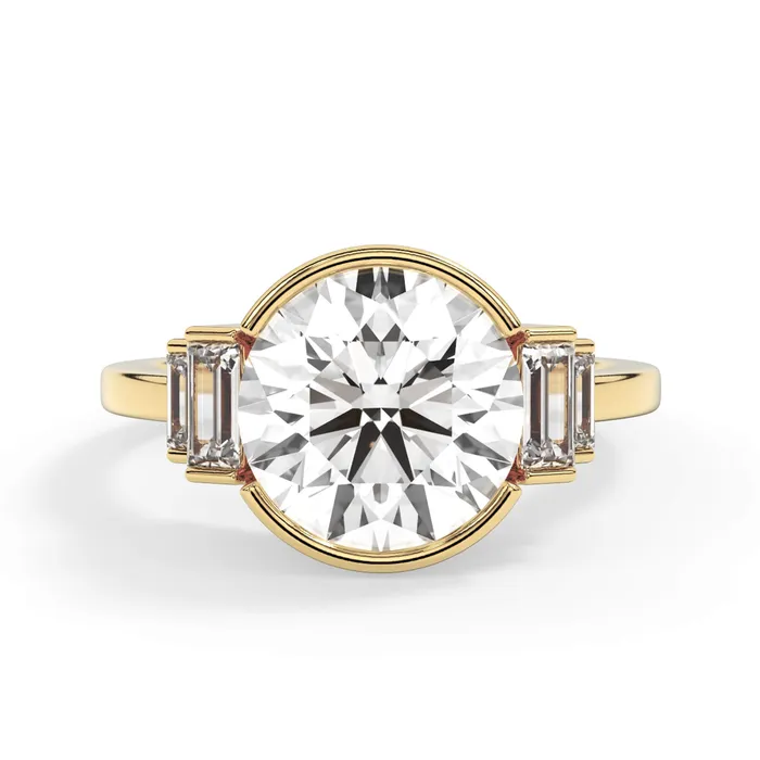 deBebians Partial Bezel Five Stone Engagement Ring Setting Rings