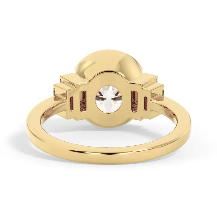 deBebians Partial Bezel Five Stone Engagement Ring Setting Rings