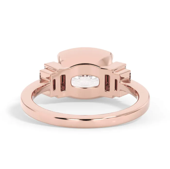 deBebians Partial Bezel Five Stone Engagement Ring Setting Rings