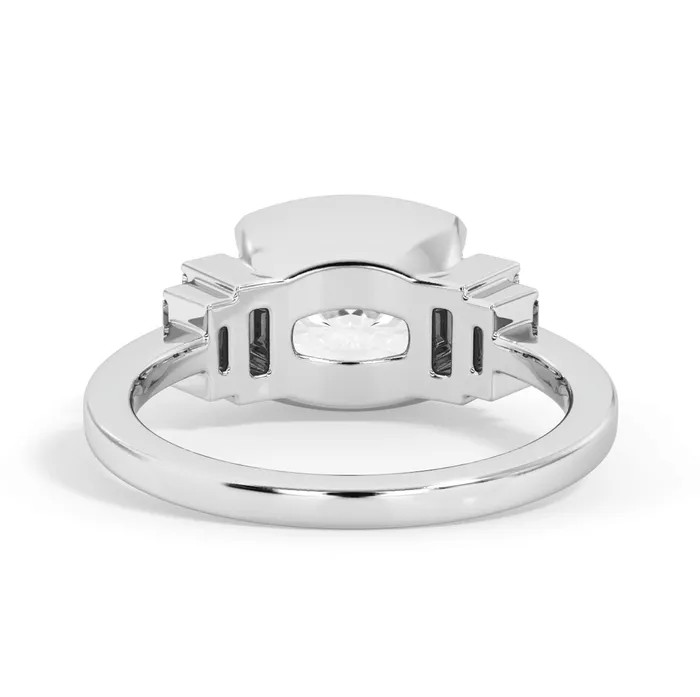 deBebians Partial Bezel Five Stone Engagement Ring Setting Rings