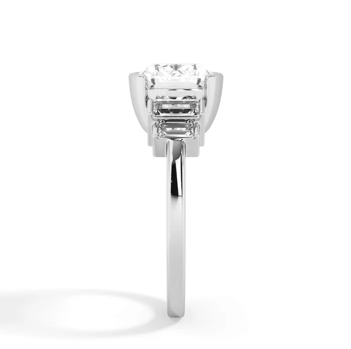 deBebians Partial Bezel Five Stone Engagement Ring Setting Rings