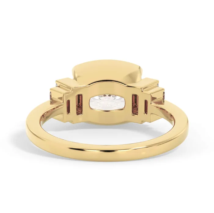 deBebians Partial Bezel Five Stone Engagement Ring Setting Rings