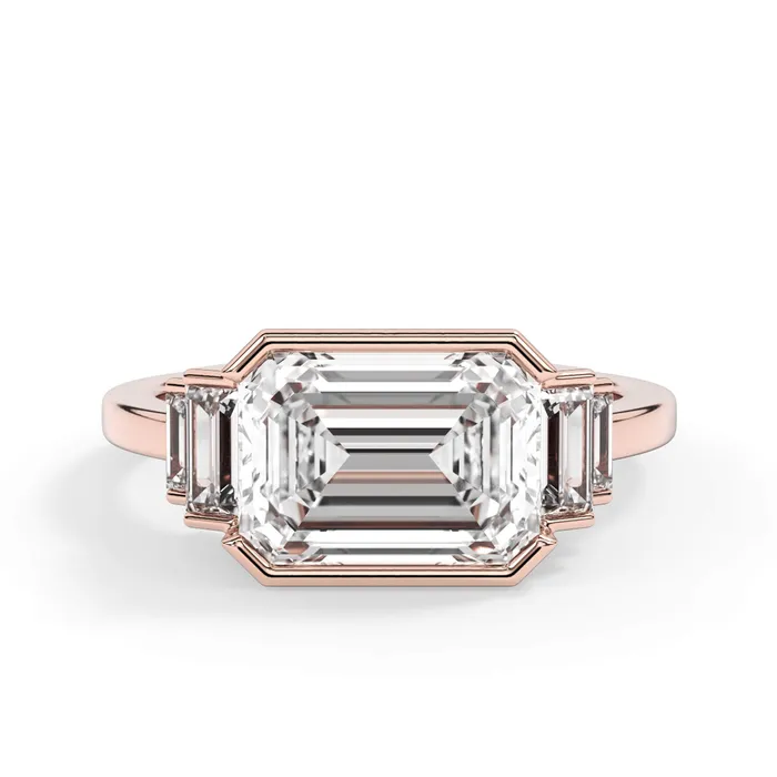 deBebians Partial Bezel Five Stone Engagement Ring Setting Rings