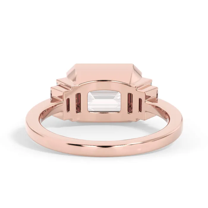 deBebians Partial Bezel Five Stone Engagement Ring Setting Rings