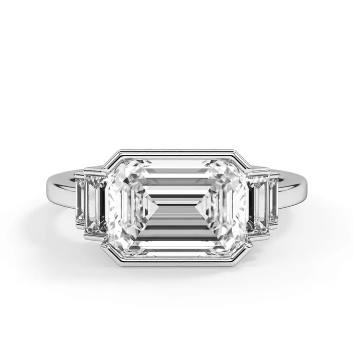 deBebians Partial Bezel Five Stone Engagement Ring Setting Rings