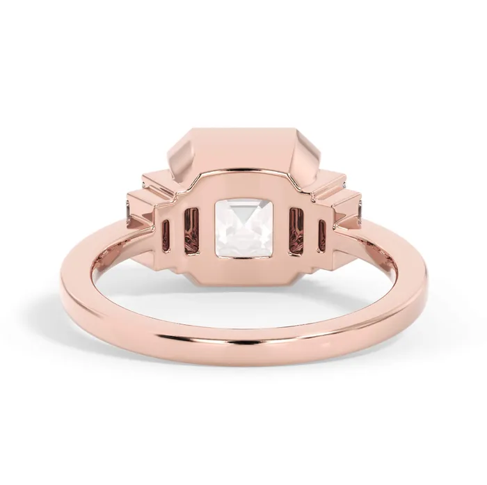 deBebians Partial Bezel Five Stone Engagement Ring Setting Rings